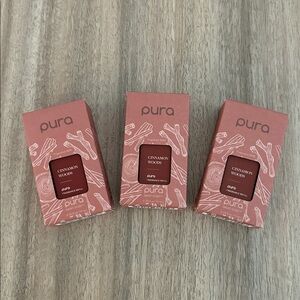Pura Cinnamon Woods Fragrance Refill New in Box Set of 3